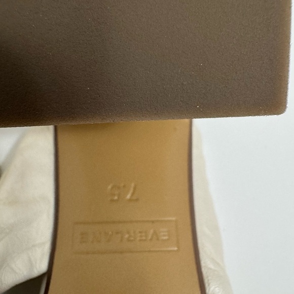 Everlane The Day Twist Heel Slip On Sandal Nappa Leather Cream Size 7.5 - Picture 9 of 11